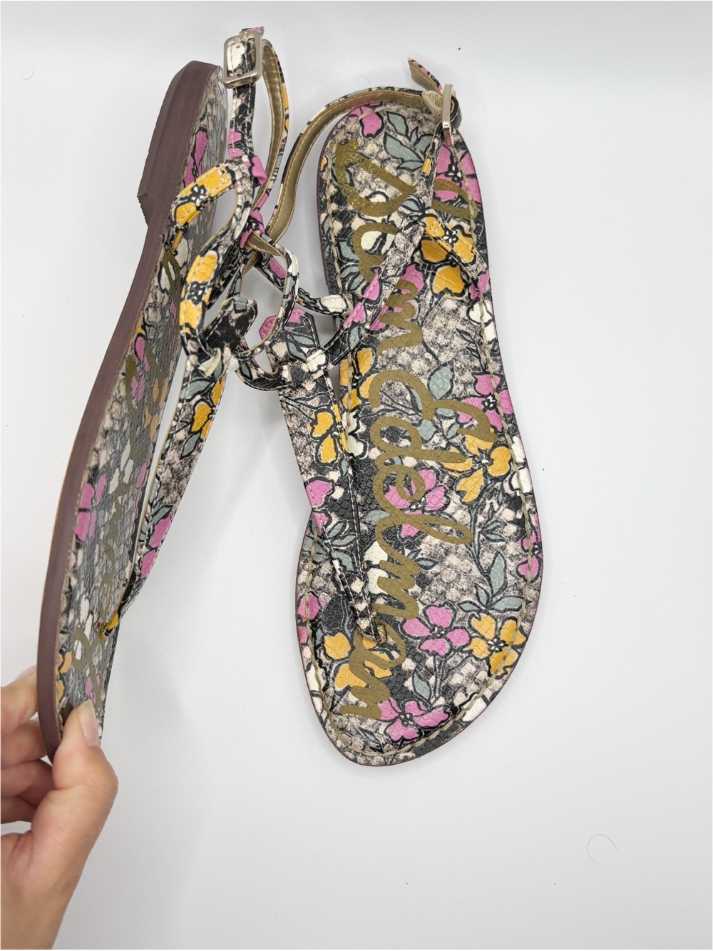 Sam Edelman Floral Thong Sandals - Picture 3 of 8